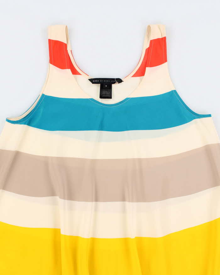 Marc by Marc Jacobs Multi Colour Striped Silk Summer Dress - S