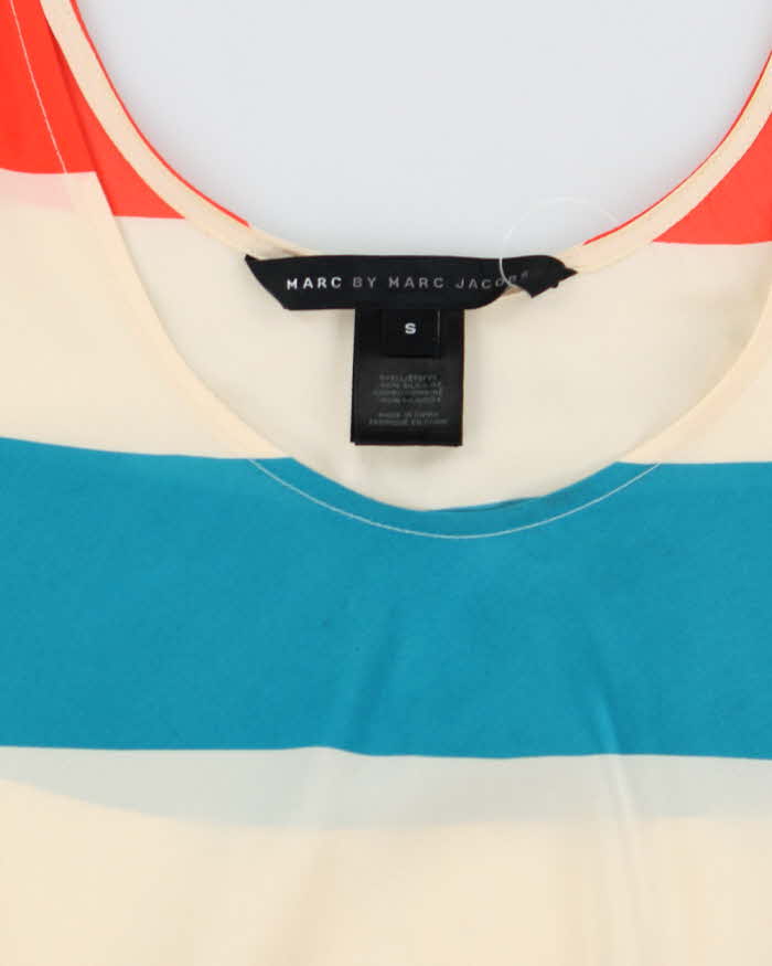 Marc by Marc Jacobs Multi Colour Striped Silk Summer Dress - S