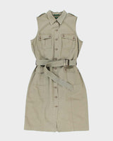 Vintage Y2K Ralph Lauren Belted Safari Dress - L