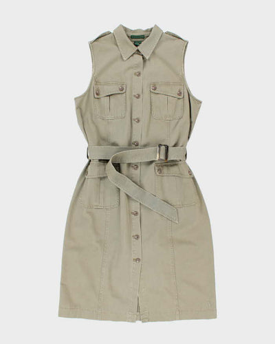 Vintage Y2K Ralph Lauren Belted Safari Dress - L
