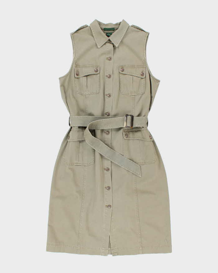 Vintage Y2K Ralph Lauren Belted Safari Dress - L