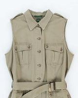 Vintage Y2K Ralph Lauren Belted Safari Dress - L