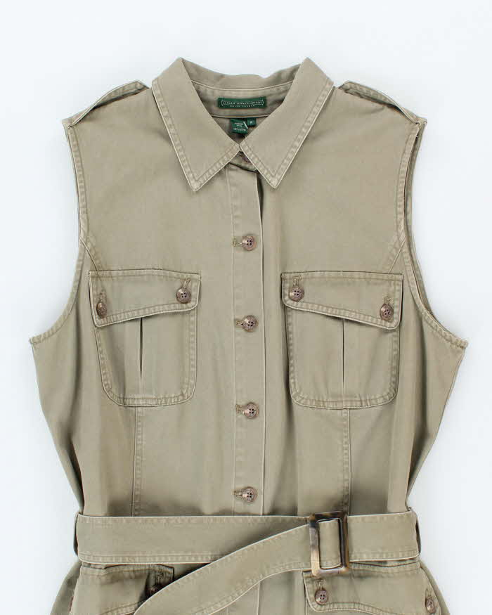 Vintage Y2K Ralph Lauren Belted Safari Dress - L
