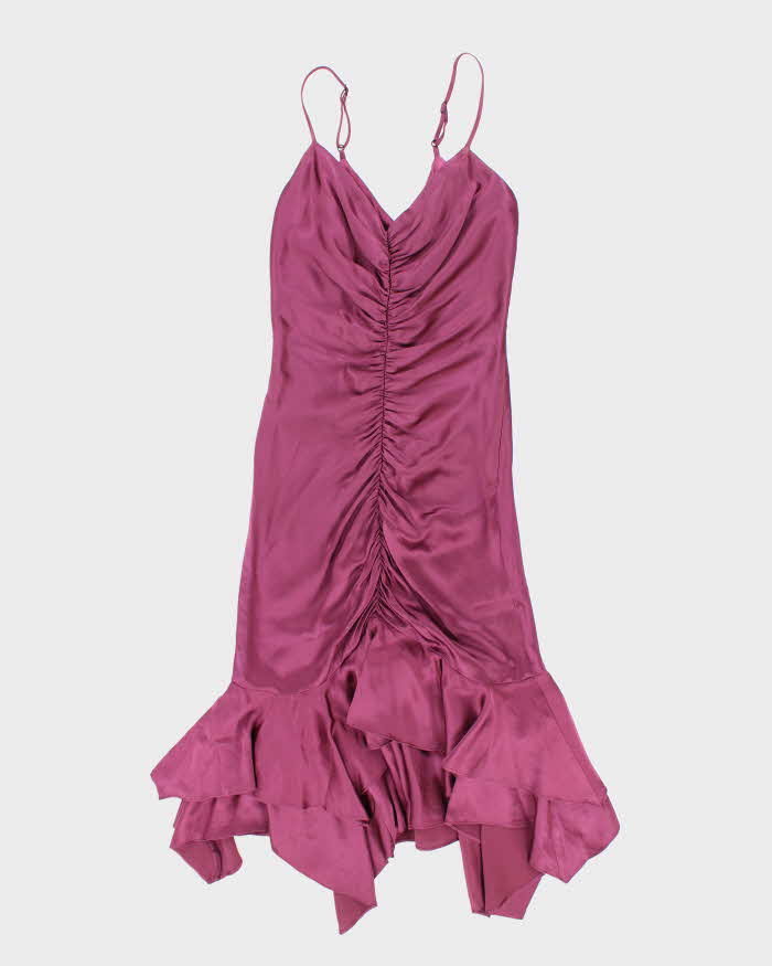 Vintage Y2k 00s Betsey Johnson Fishtail Satin Dress - XS