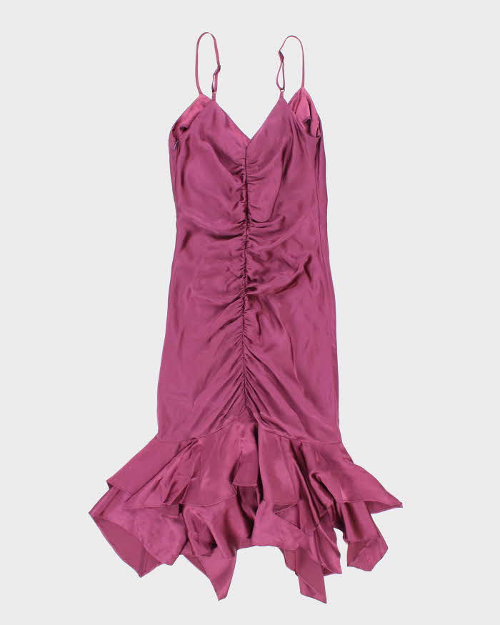 Vintage Y2k 00s Betsey Johnson Fishtail Satin Dress - XS