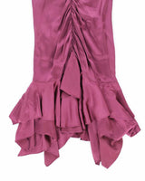 Vintage Y2k 00s Betsey Johnson Fishtail Satin Dress - XS
