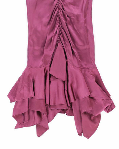 Vintage Y2k 00s Betsey Johnson Fishtail Satin Dress - XS