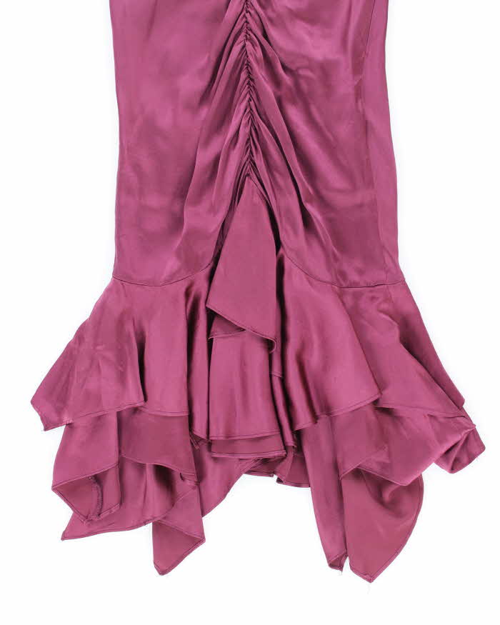 Vintage Y2k 00s Betsey Johnson Fishtail Satin Dress - XS