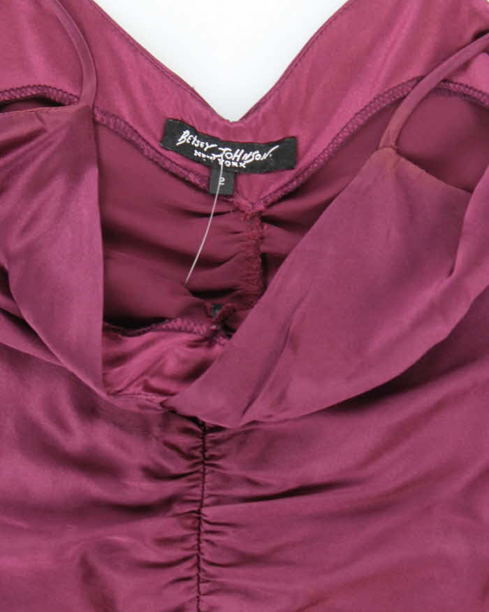 Vintage Y2k 00s Betsey Johnson Fishtail Satin Dress - XS