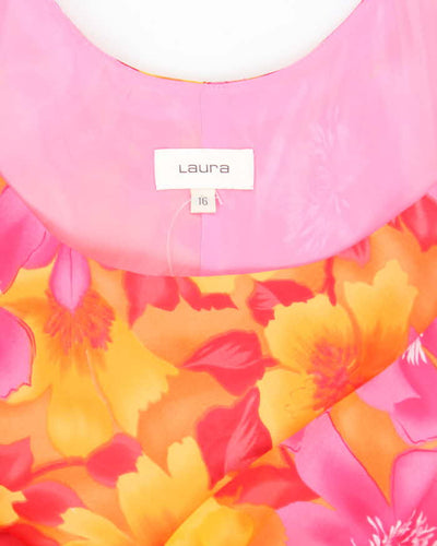 Vintage 90s Laura Floral Dress - L