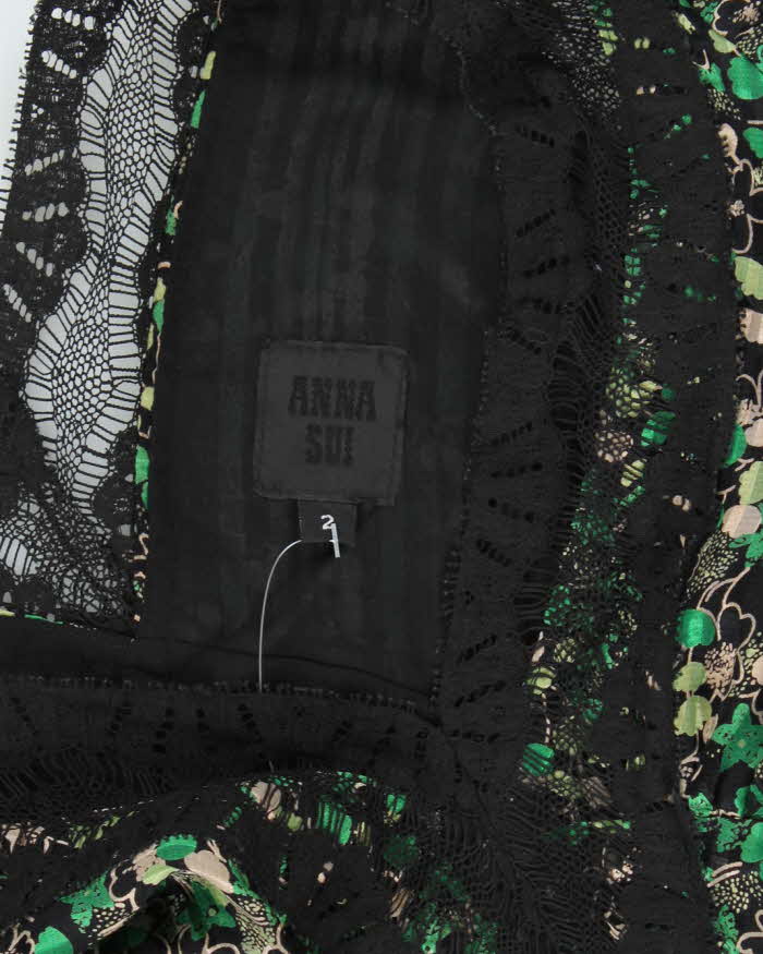 Vintage Anna Sui Silk Dress - S Rokit Vintage Anna Sui Silk Dress - S Rokit