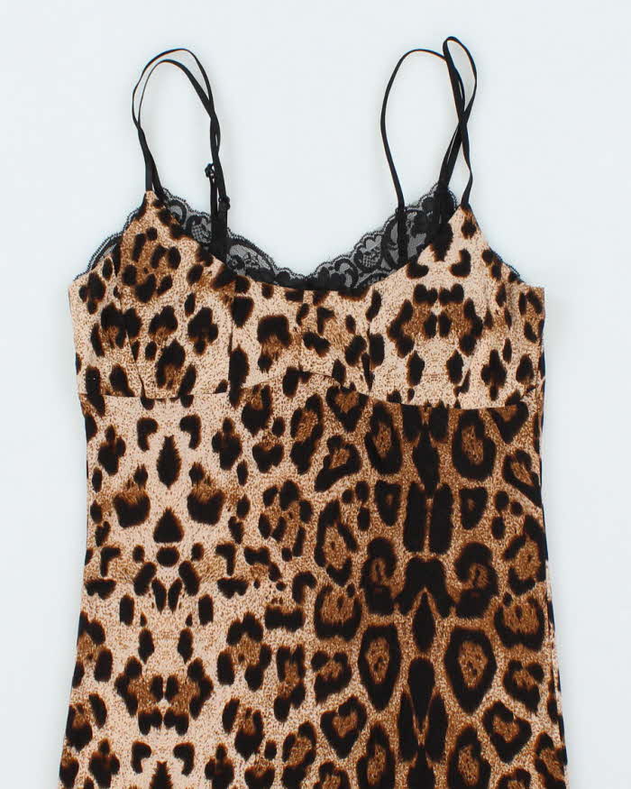 Vintage Y2k 00s Urban Behaviour Leopard Print Slip Dress - S