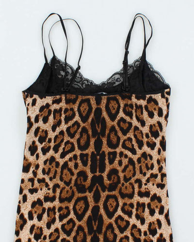 Vintage Y2k 00s Urban Behaviour Leopard Print Slip Dress - S