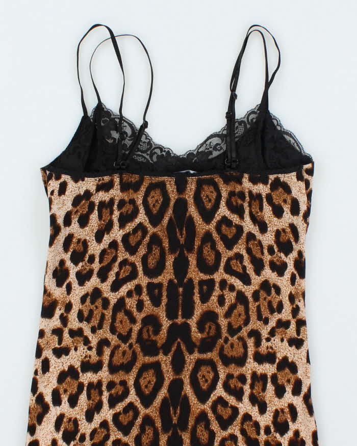 Vintage Y2k 00s Urban Behaviour Leopard Print Slip Dress - S