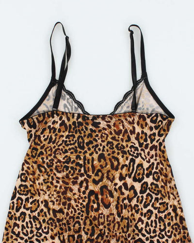 Vintage Y2k 00s Marilyn Monroe Leopard Print Slip Dress - S