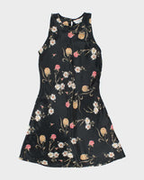 Vintage 90s Marian R Maral Floral Satin Dress - S