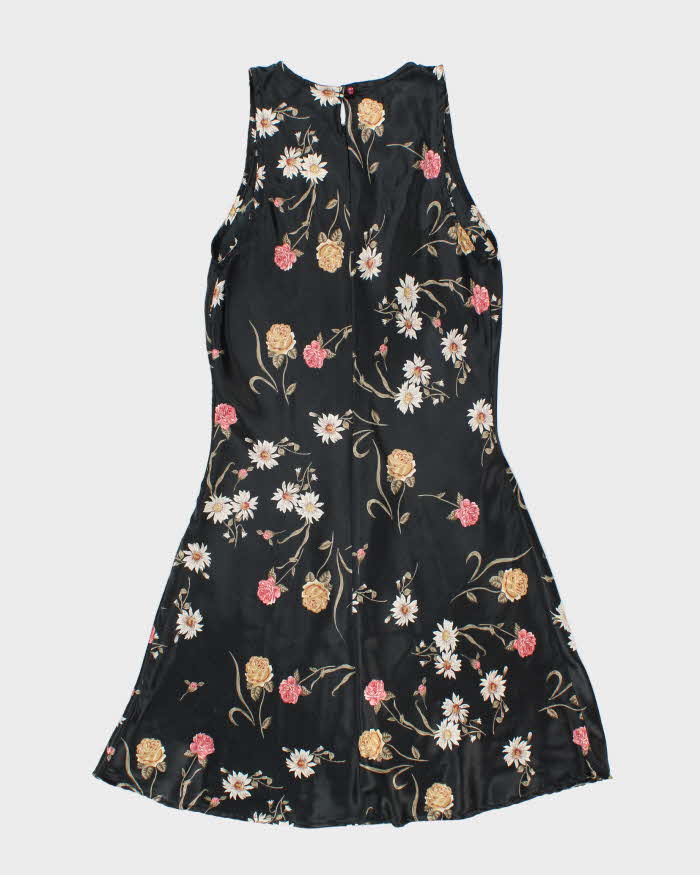 Vintage 90s Marian R Maral Floral Satin Dress - S