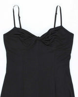 Vintage 90s Sinequanone Black Slinky Dress - S