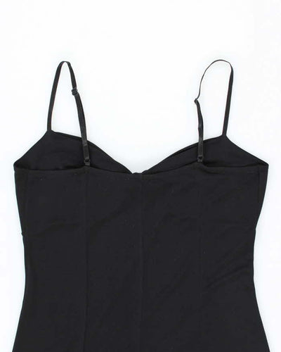 Vintage 90s Sinequanone Black Slinky Dress - S