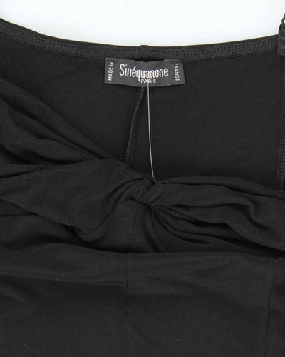Vintage 90s Sinequanone Black Slinky Dress - S