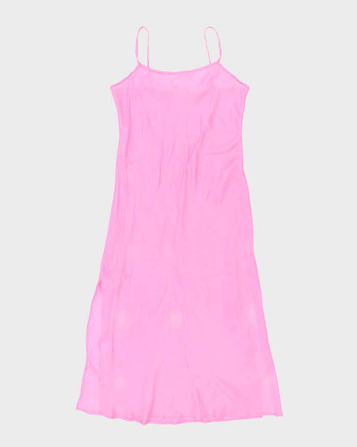 Vintage 90s Donna Ricco Silk Sheer Dress- M