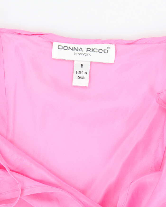 Vintage 90s Donna Ricco Silk Sheer Dress- M Rokit Vintage 90s Donna Ricco Silk Sheer Dress- M Rokit