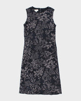 Vintage 90s Jones &amp; Co Silk Floral Dress - M