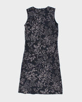 Vintage 90s Jones &amp; Co Silk Floral Dress - M