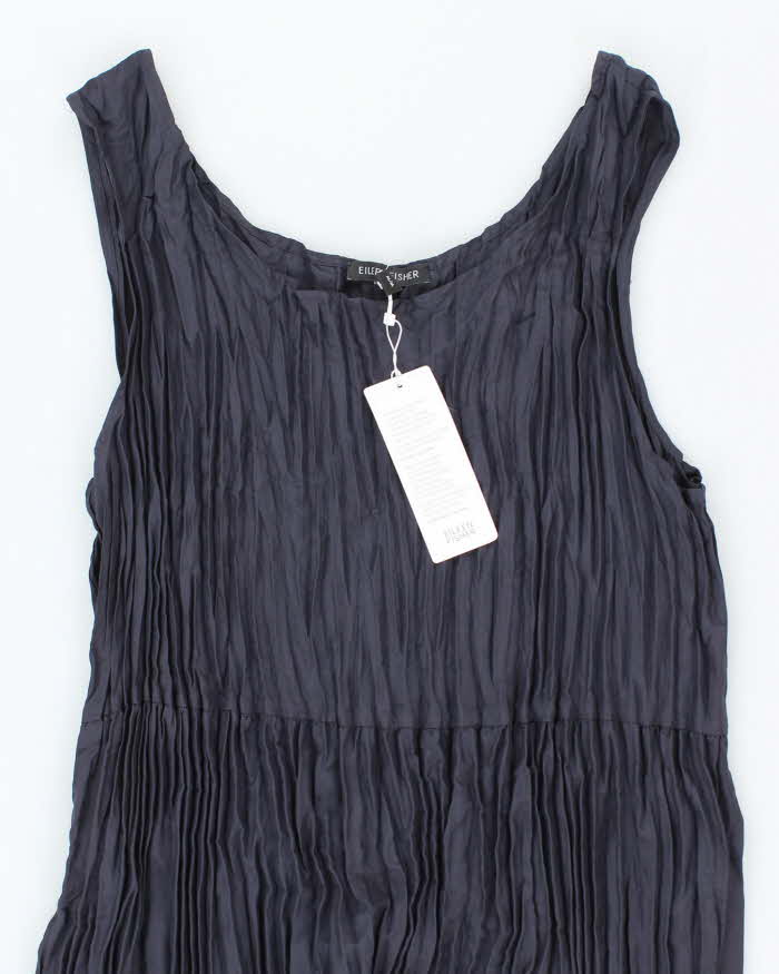 Deadstock Eileen Fisher Silk Plisse Crinkle Dress - M