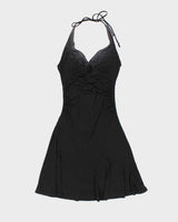 Vintage Y2k 00s Le Chateau Halter Neck Dress - S