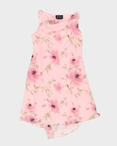 Vintage 90s Jolibel Cowl Neck Floral Cowl Neck Dress - L