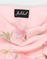 Vintage 90s Jolibel Cowl Neck Floral Cowl Neck Dress - L