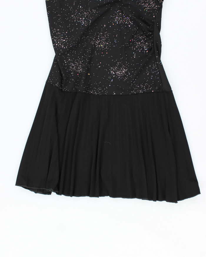 Vintage Y2k 00s Khaki Krew Cowl Neck Halter Sparkly Dress - S
