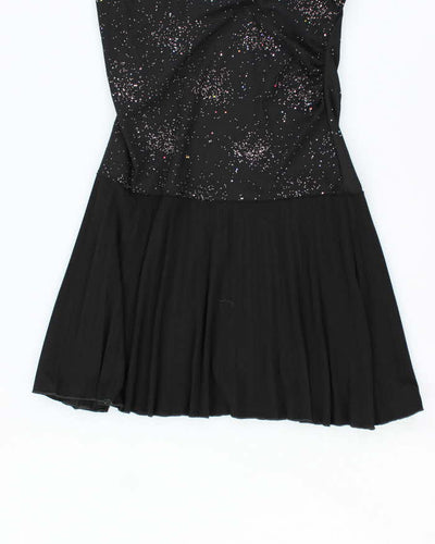 Vintage Y2k 00s Khaki Krew Cowl Neck Halter Sparkly Dress - S