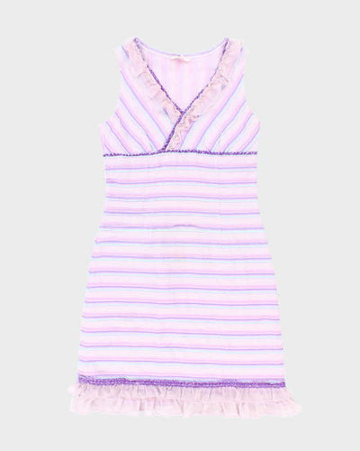Vintage Y2k 00s Any-all Stripe Dress - S