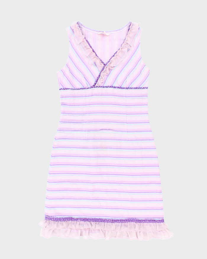 Vintage Y2k 00s Any-all Stripe Dress - S