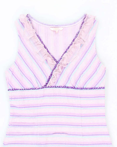 Vintage Y2k 00s Any-all Stripe Dress - S