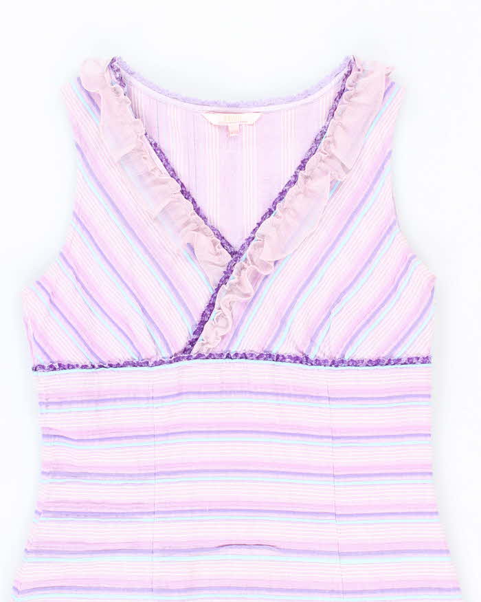 Vintage Y2k 00s Any-all Stripe Dress - S