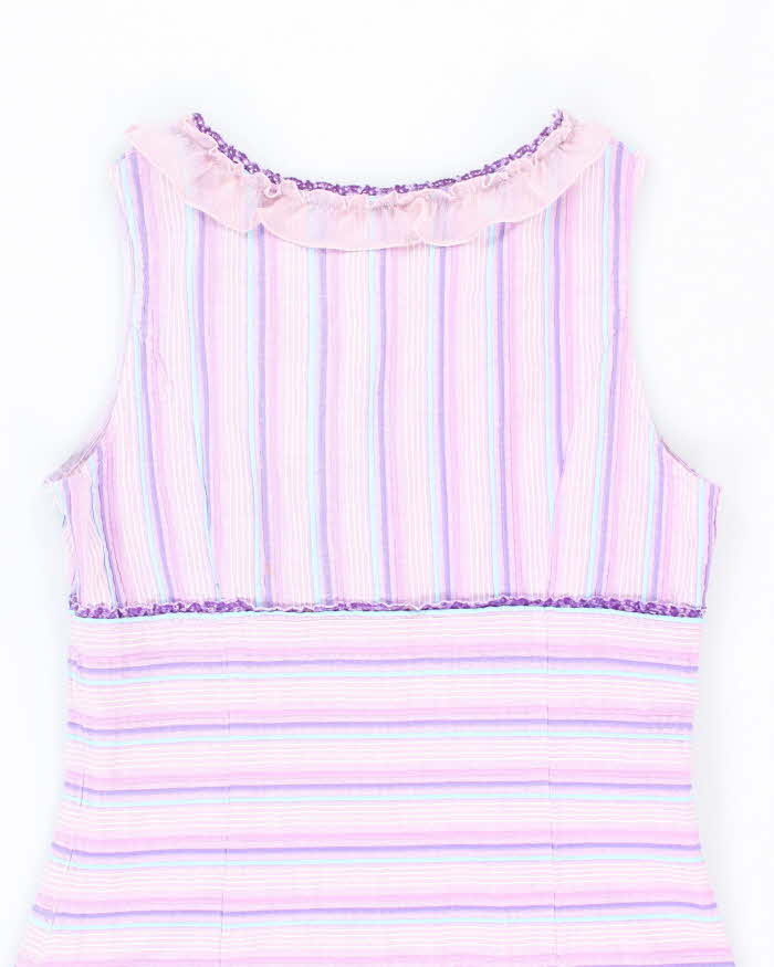 Vintage Y2k 00s Any-all Stripe Dress - S