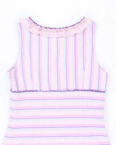 Vintage Y2k 00s Any-all Stripe Dress - S