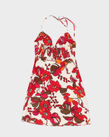 Vintage Y2k 00s Guess Floral Halter Neck Dress - S