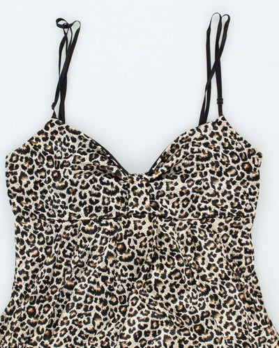 Vintage Y2k 00s Ruby Rox Leopard Print Bubble Dress - S