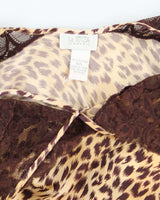 Vintage Y2k 00s La Senza Silk Leopard Print Slip Dress - L