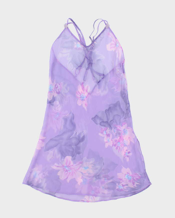 Vintage90s La Vie En Rose Mesh Slip Dress - S