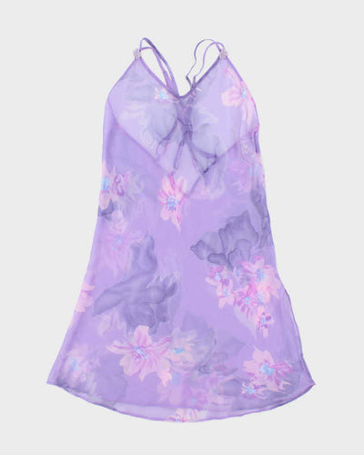 Vintage90s La Vie En Rose Mesh Slip Dress - S