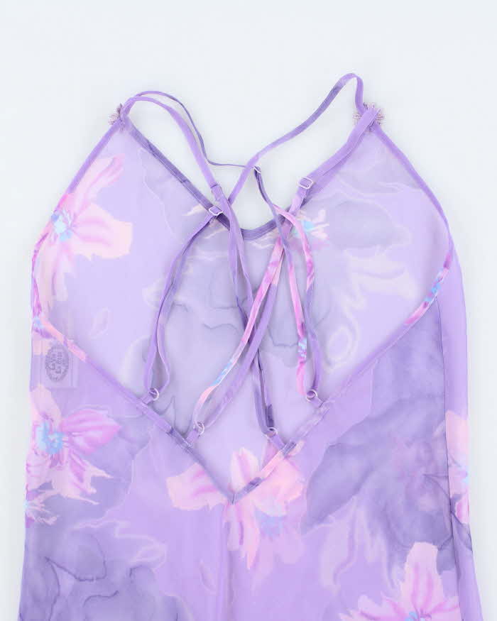 Vintage90s La Vie En Rose Mesh Slip Dress - S