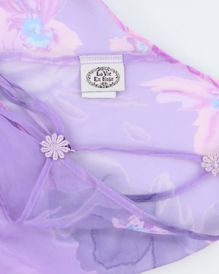 Vintage90s La Vie En Rose Mesh Slip Dress - S