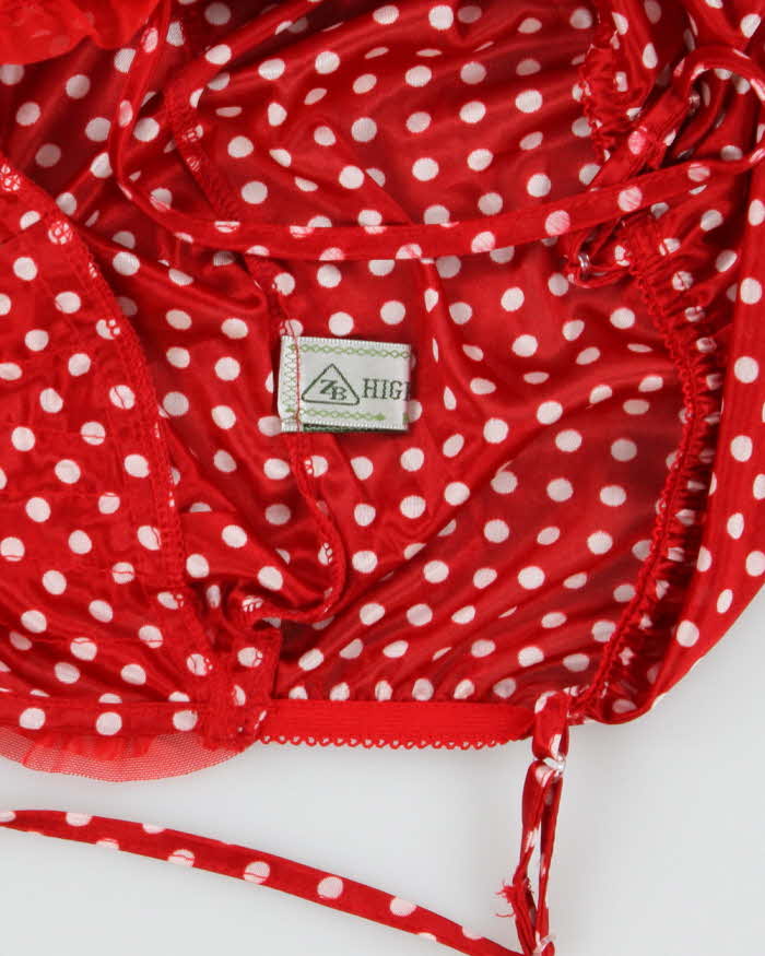 Vintage Y2k 00s High Fashion Polka Dot Slip Dress - S