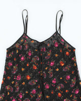 Vintage 90s Versailles Sheer Floral Slip Dress - M