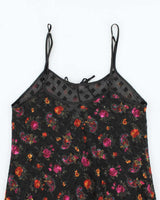 Vintage 90s Versailles Sheer Floral Slip Dress - M